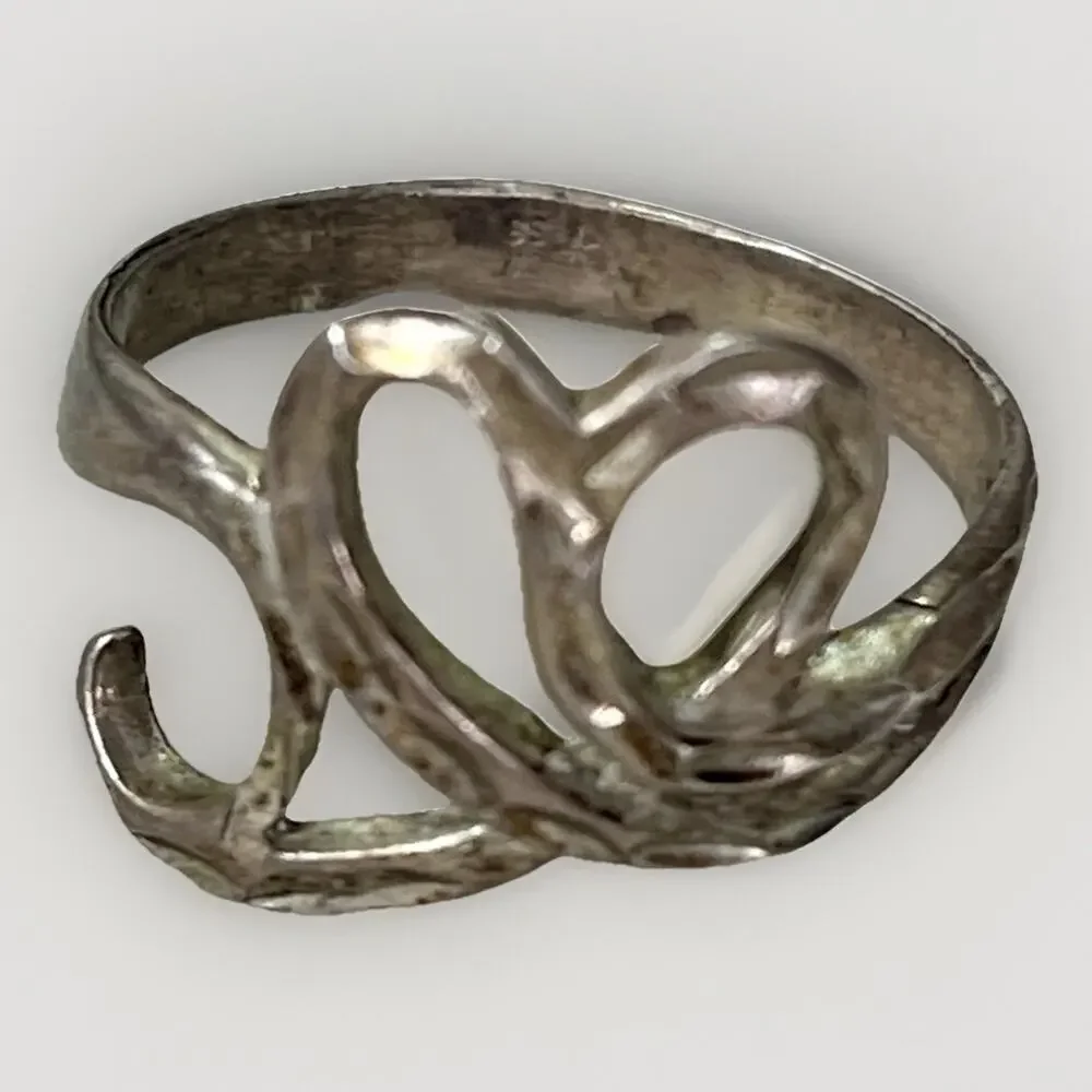 VTG Cheryl Wadsworth Hopi Sterling Silver Ring Handmade Native American Sz 8.5